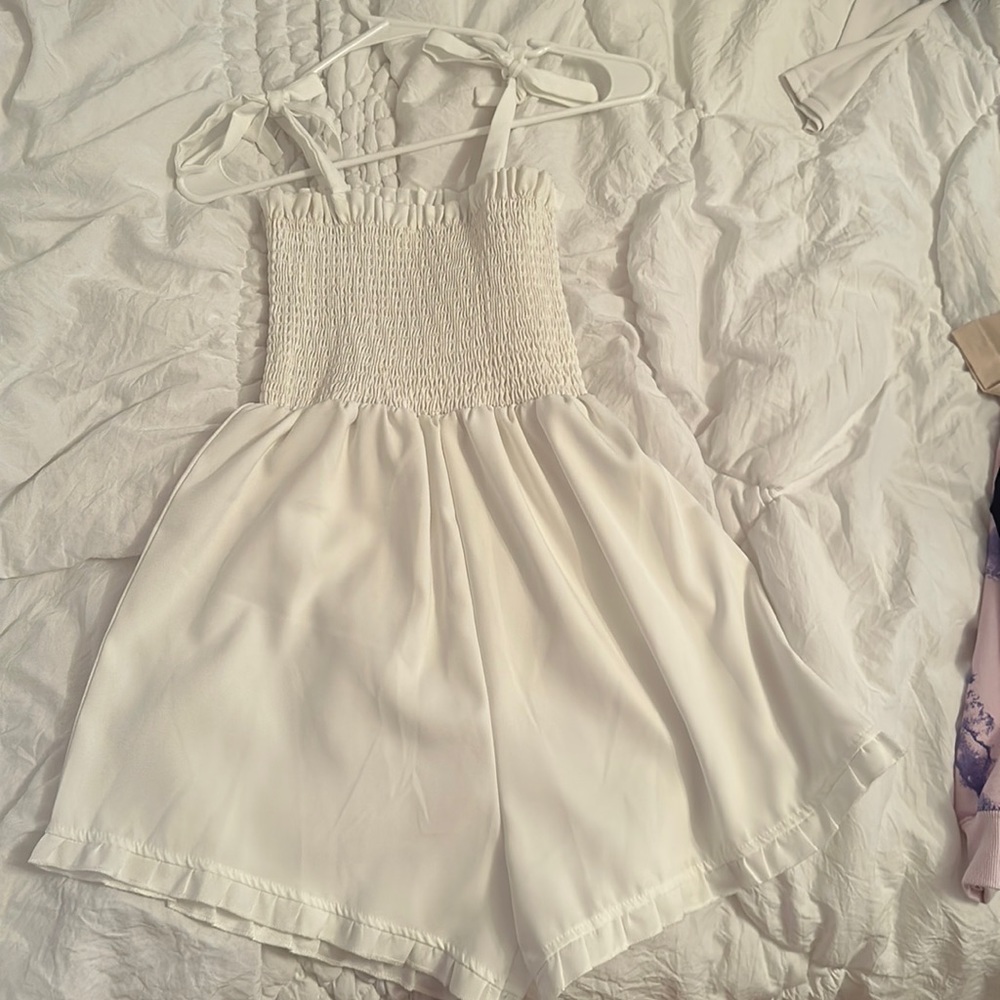 White shein romper